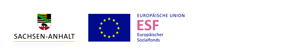 Logoleiste Sachsen-Anhalt und Europäischer Sozialfonds